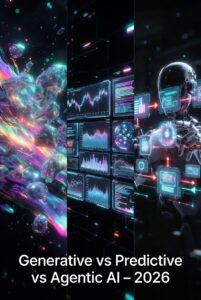 Understanding AI Models COMPARISON : Generative AI vs Predictive AI vs Agentic AI - The Complete 2026 Guide