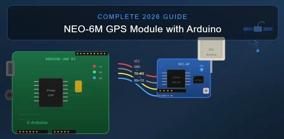 How to Use NEO-6M GPS Module with Arduino (Complete 2026 Guide)