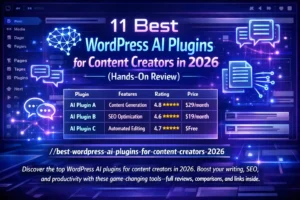 11 Must-Have WordPress AI Plugins for Content Creators in 2026 (Save Hours Weekly)