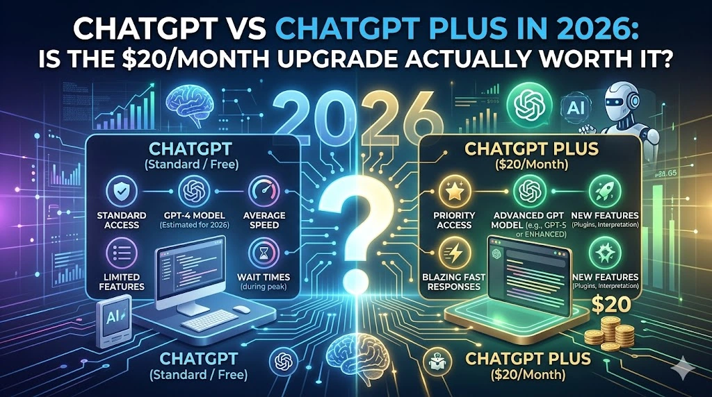 ChatGPT vs ChatGPT Plus in 2026: The Brutally Honest Truth About Whether $20/Month Is Worth It